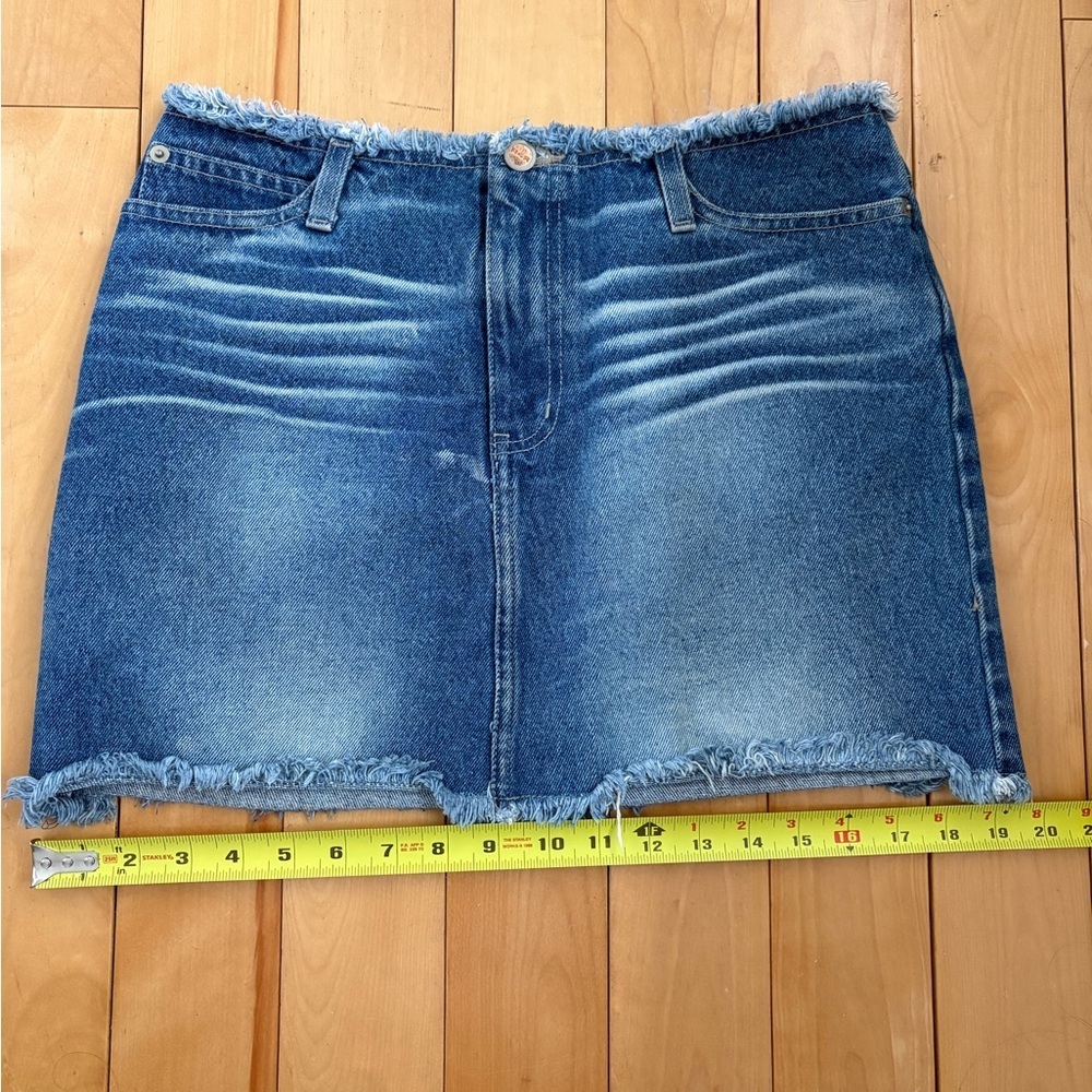 VINTAGE Y2K RAVE JEANS low rise mini skirt